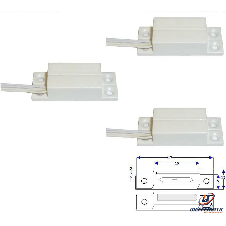 3 Contatti Magnetici Alette Fissaggio Nc + Tamper Securvera