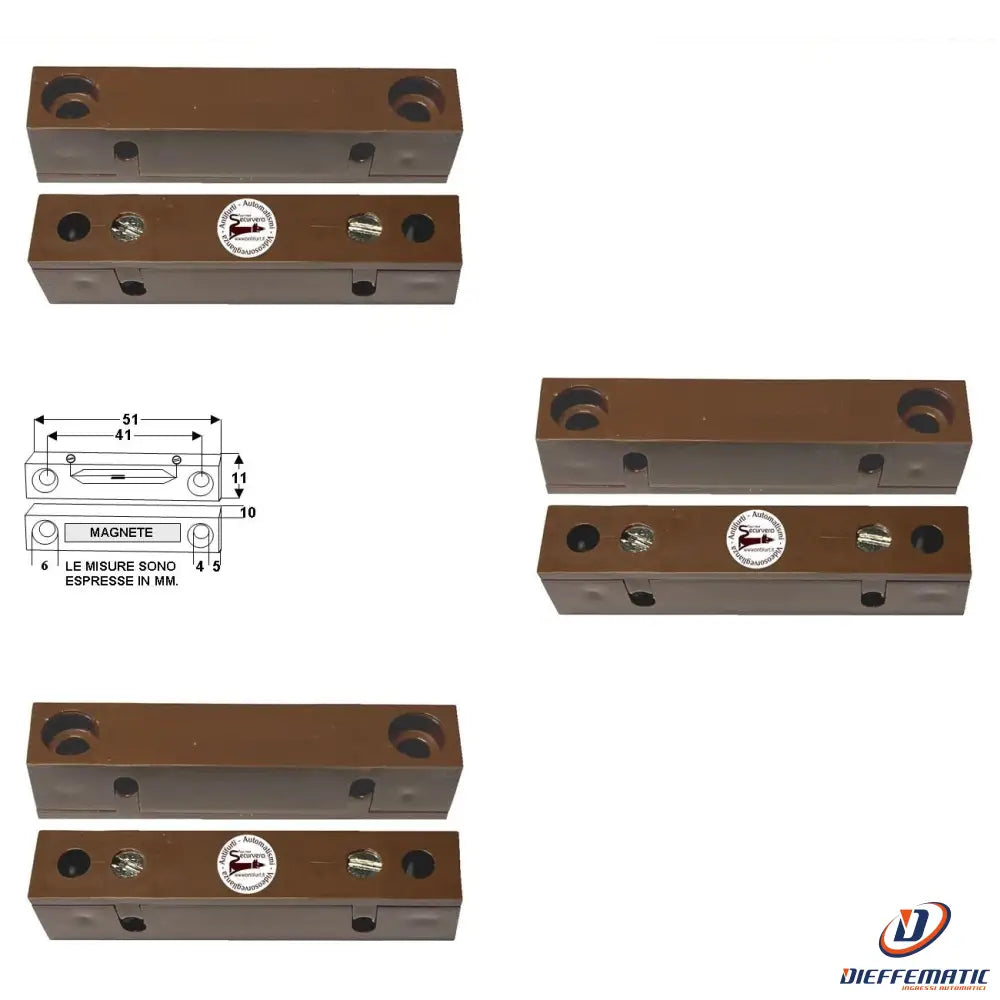 3 Contatti Magnetici Da Esterno Per Infissi Non Ferrosi