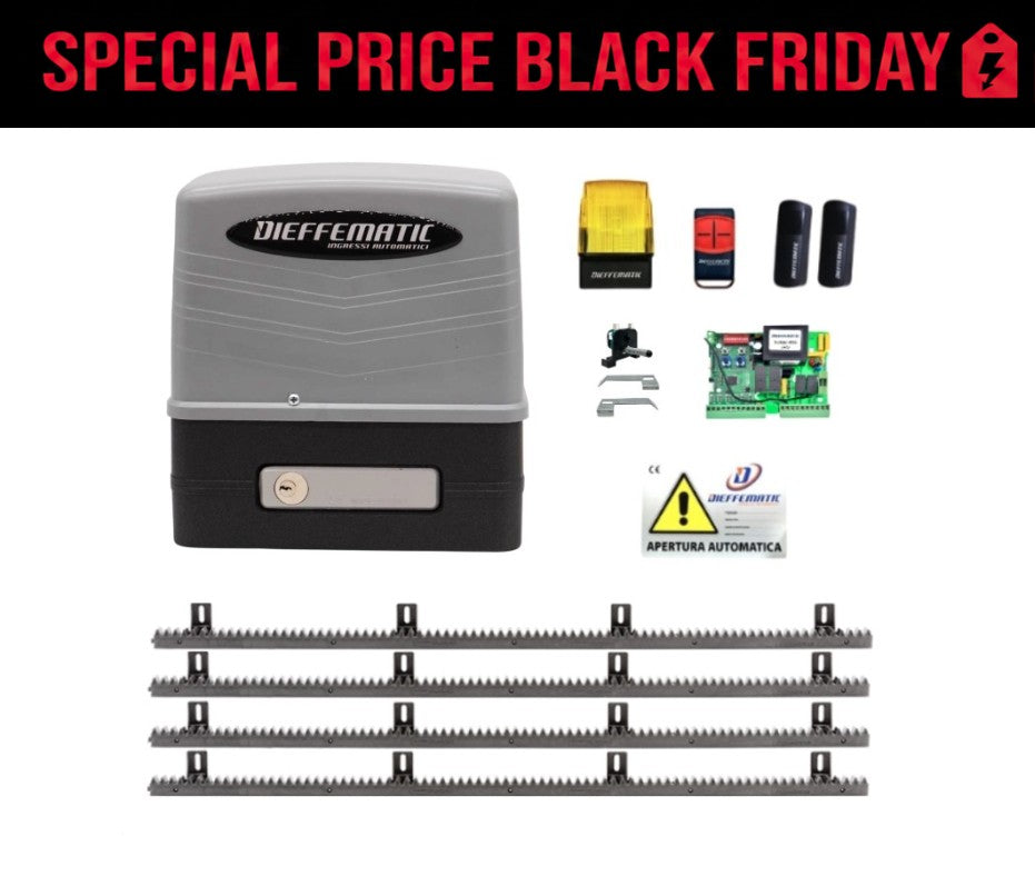 Kit Automazione Cancello Scorrevole Kv6 Con 4 Mt Cremagliera nylon 230V Special
