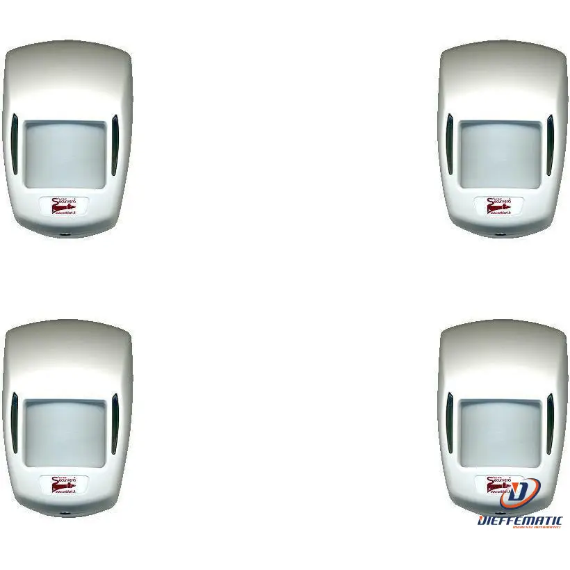 4 Sensori Doppia Tecnologia Grandangolo 15 Mt 12 V