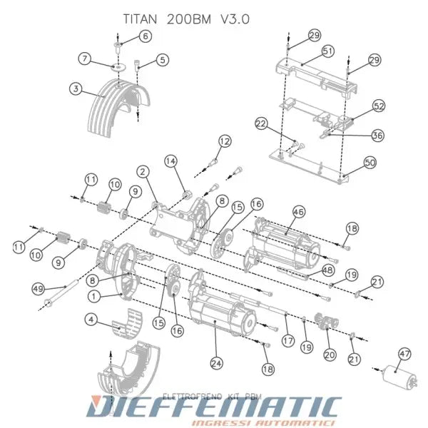 Assieme Forcellino Per Titan 200bm V3.0 Acm 51140006