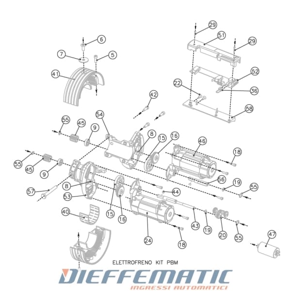 Kit Assieme Carter Per 240bm Acm 31140002 Automazione