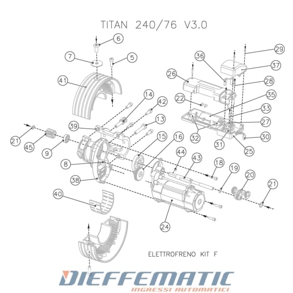 Alberino B2 Per Titan 240/76 V3.0 Acm 51240021 Automazione