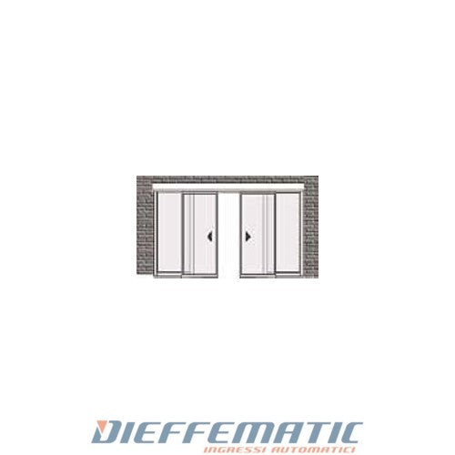 2 Ante Fisse+2 Scorrevoli Luce Parete 3210*2800 Aprimatic