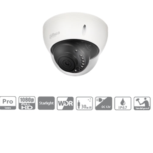 Telecamera Hdcvi Dome 2mpx Ottica Fissa 3.6mm Wdr Dahua