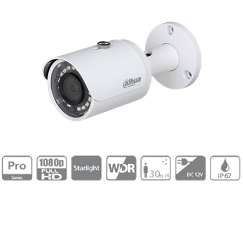 Telecamera Hdcvi Bullet 2mpx Ottica Fissa 3.6mm Ir 30mt