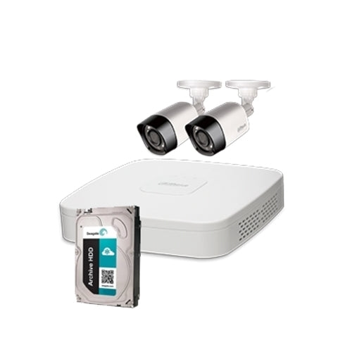 Kit 4 Canali Hdcvi Con 2 Ir Camera + Hdd 1tb Dahua
