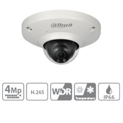 Dome 4mp Fissa 2.8mm 12v Poe H265 Icr Microfono Dahua