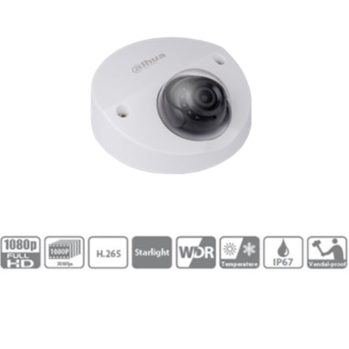 Dome 2mp Fissa 2.8mm 12v Poe Ir 20m H265 Icr Dahua