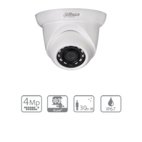 Telecamera Ip Dome 4mpx Ottica Fissa 2.8mm Ir 30m 12v Poe