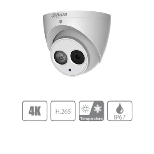 Telecamera Ip Dome 8mpx Ottica Fissa 4mm Dahua