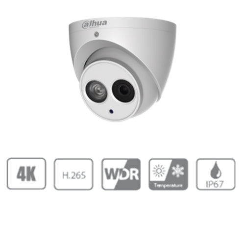 Telecamera Ip Dome 8mpx Ottica Fissa 4mm Dahua