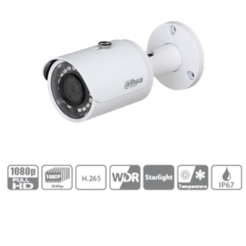 Telecamera Ip Bullet 2mpx, Ottica Fissa 3,6mm Dahua