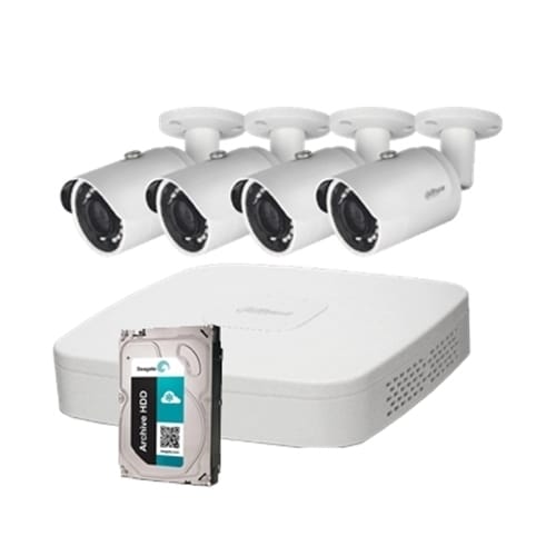 Kit 8 Canali Ip/poe Con 4 Ir Camera + Hdd 1tb Dahua