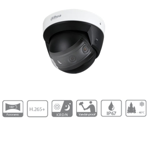 Dome 8mp Fissa 180° 24v Poe+ Ir 30m H265 Icr Dahua