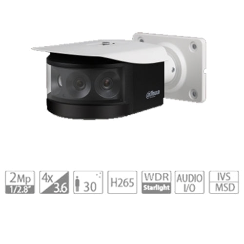 Tlc 2mp Fissa 180° 24v Poe+ Ir 30m H265 Icr Dahua