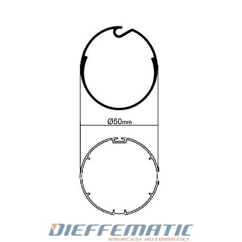 Adattatore Per Tubo Deprat 50 Per Motore Tubolare Tm35