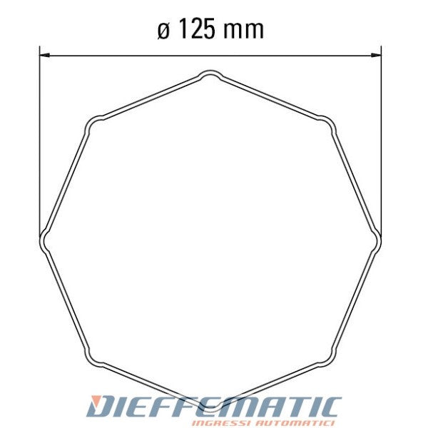 Adattatore Per Tubo Ottagonale Heroal 125 Per Motore Tm58