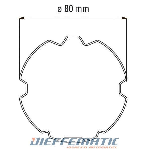 Adattatore Per Tubo Zf 80 Per Motore Tm58 Automazione