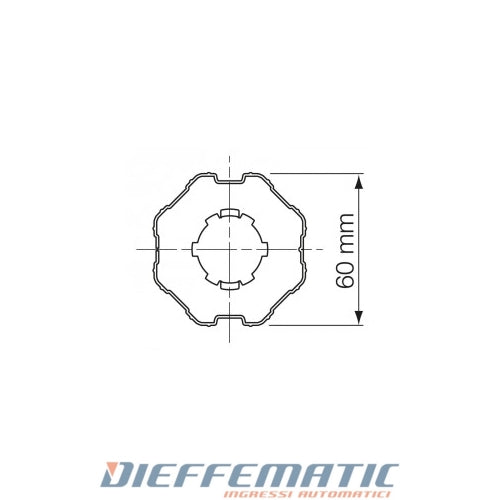 Adattatore Per Kit Tenade Tubo D.60 Mhouse 515.06000