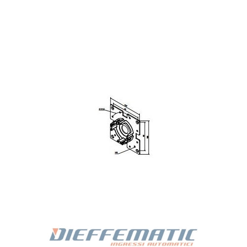 Supporto Compatto A 45° Con Flangia 100x100 Per Era M Ø 45