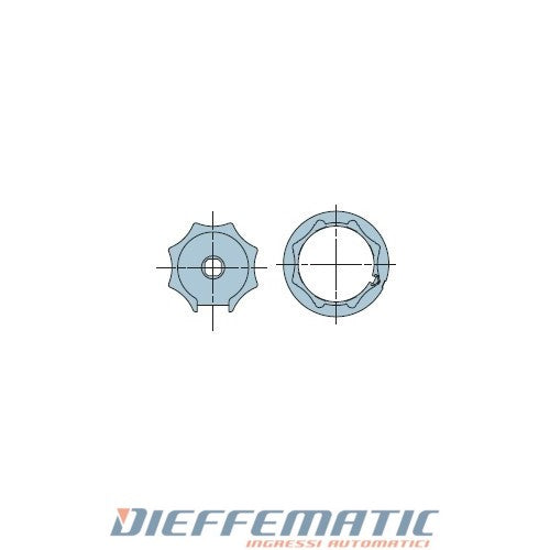 Nice 505.06010 Adattatore Neo Ø 45mm Ottagonale Stella