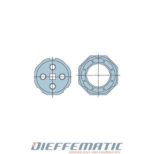 Nice 506.01021 Adattatore Neo Large Ø 58mm Tondo 102x(1,5÷2)