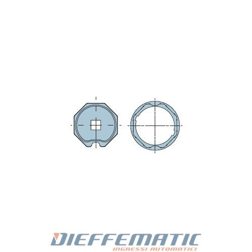 Nice 506.07000 Adattatore Neo Ø 58mm Ottagonale 70x1 Ruota