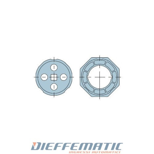 Nice 506.21020 Adattatore Neo Taglia Large Ø 58mm Tondo
