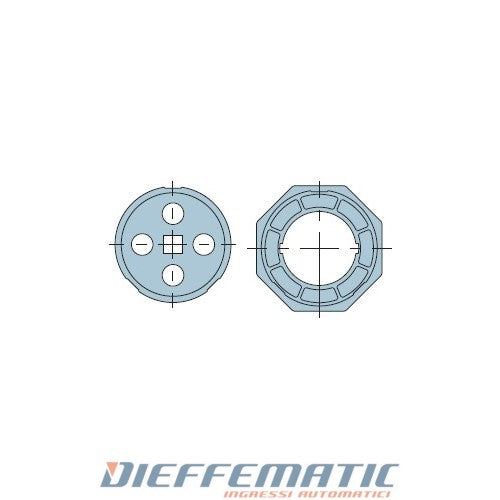 Nice 506.21021 Adattatore Neo Taglia Large Ø 58mm Tondo 98x2