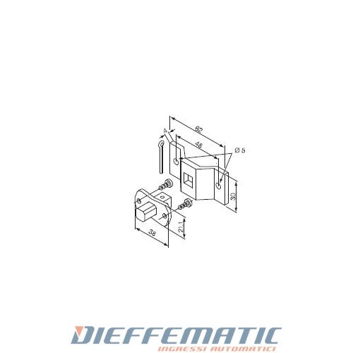 Nice 523.10012 Supporto Neo Taglia Small Ø 35 Mm Perno