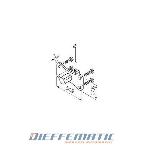 Nice 525.10013/ax Perno Quadro 10mm Per Neo Taglia Medium Ø