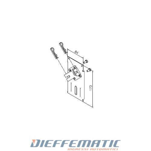 Nice 525.10015 Supporto Su Staffa Vercelli Per Neo Taglia