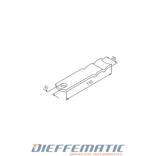 Nice 525.10018 Zanca Da Murare Con Foro 10 Mm Per Neo Taglia