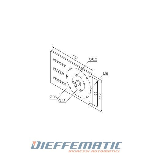 Nice 525.10021 Supporto Regolabile Per Neo Large Ø 58mm