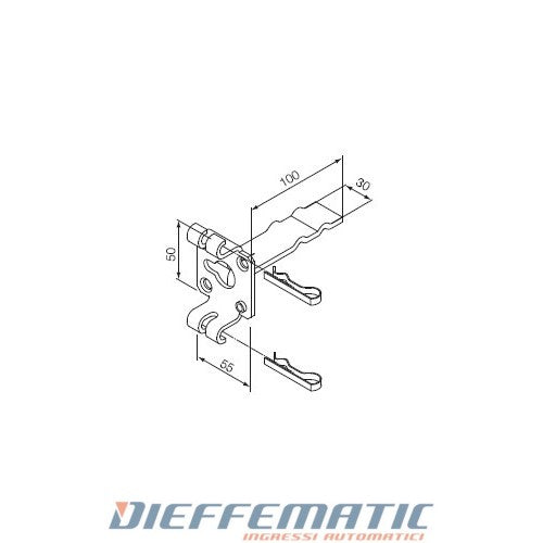 Nice 525.10038 Supporto Standard Da Murare Per Neo Taglia