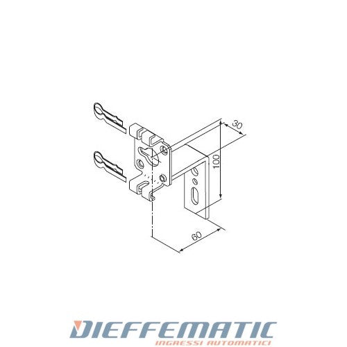 Nice 525.10045 Supporto Standard Con Staffa Sporgente Per
