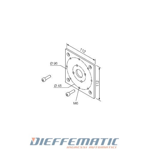 Nice 525.10060 Supporto 112x112 Per Neo Taglia Large Ø 58mm