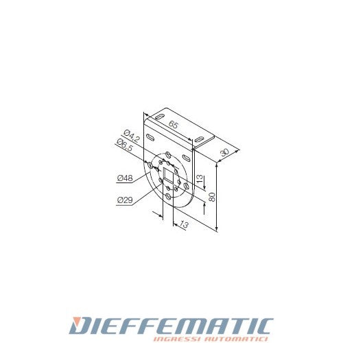 Nice 525.10075 Supporto Bianco Con 4 Fori Svasati Per Neo