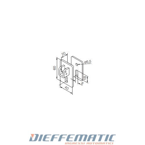 Nice 525.10087 Kit Con Staffe E Sella X Perno Quadro 10mm X