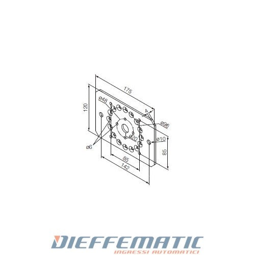 Nice 525.10089 Supporto 175x120 Per Fianchi Per Neo Taglia