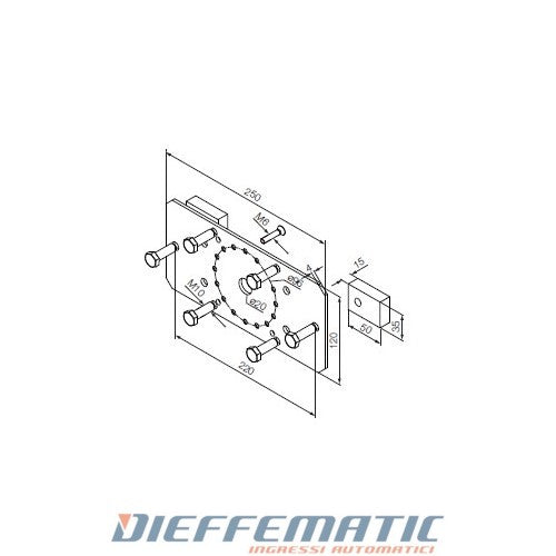 Nice 525.10093 Kit Supporto 250x120 Per Fianchi Per Neo