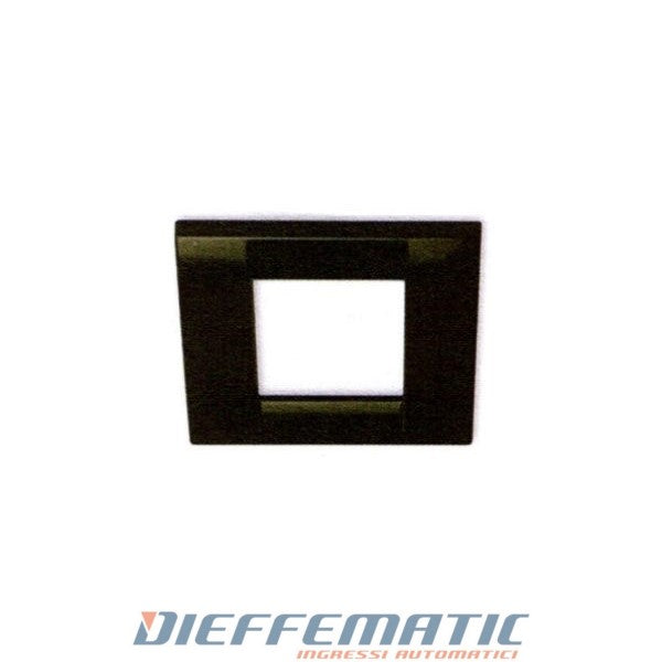 Nice 565.17097/16 Placca Rettangolare 1 Modulo Nero