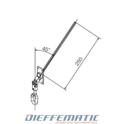 Nice 577.10145 Occhiolo Con Snodo 45° Per Sistema Neo