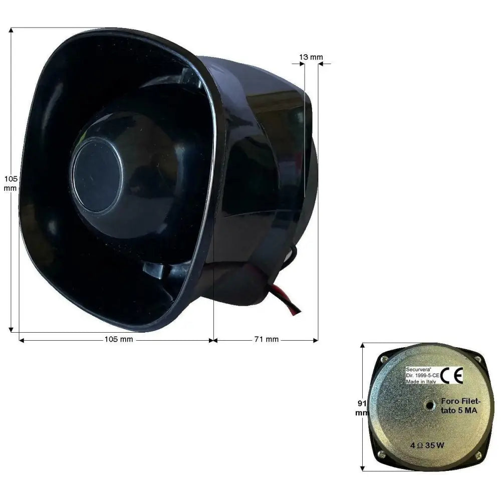 Altoparlante Magnetodinamico Tromba Esponenziale Securvera