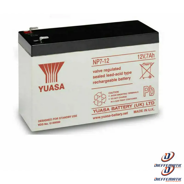 Batteria al piombo ermetica 12V 7Ah - Yuasa NP7-12