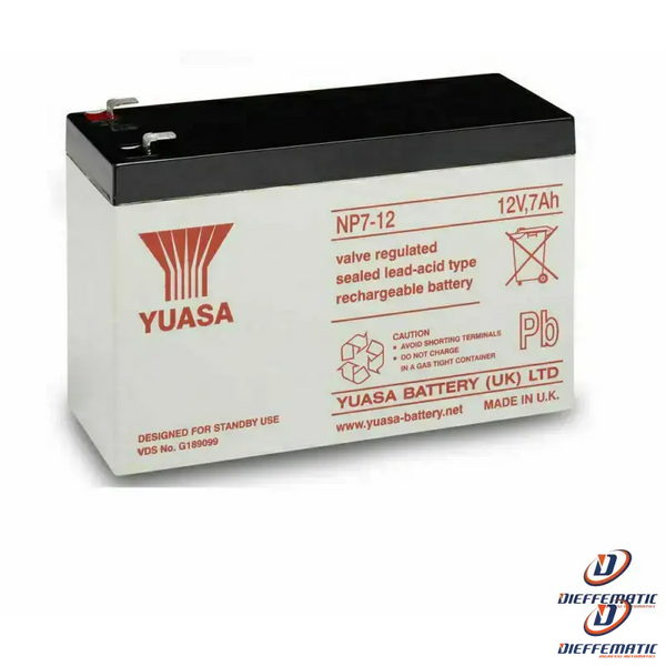 Yuasa 7.2Ah 7 ah battery to the 12V np7-12 no Fiamm FG20721
