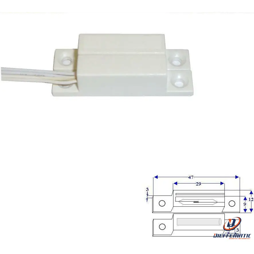 Contatto Magnetico Alette Fissaggio Nc + Tamper Securvera