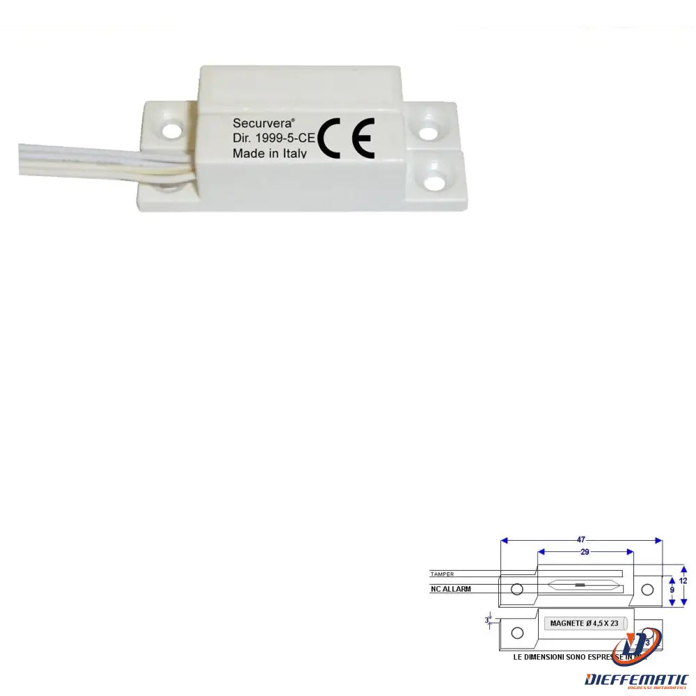 Contatto Magnetico Nc A Mattoncino Da Esterno Securvera