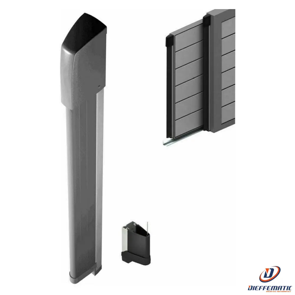 Costa Di Sicurezza Gomma Grigio Grey A Filo 200 Cm 2Mt